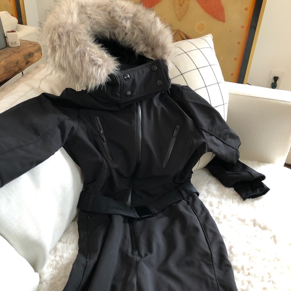 Black Hooded Snow Suit by TopShop Sno